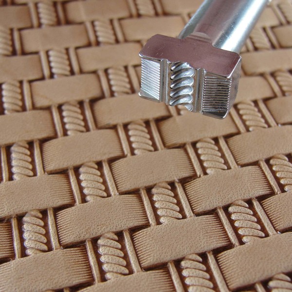 Rope Basket Weave Leather Stamp, Stainless Steel Leather Stamping Tool,