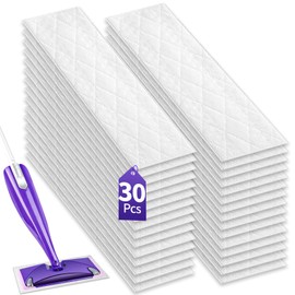 FURCIELOS WetJet Pads Refills for Swiffer WetJet Mops, Disposable Multi-Surface Cleaner Pads for Hardwood Floors, Microfiber Material, Highly Absorbent, Fits All Multi-Surfaces, 30 Count