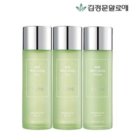 Kim Jeong-moon Aloe [Kim Jeong-moon Aloe] [Kim Jeong-moon Aloe] Cure Calming Toner 2pcs + Calming Emulsion / [김정문알로에][김정문알로에] 큐어 카밍 토너 2개+카밍 에멀젼