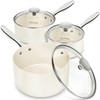 MICHELANGELO Sauce Pan Sets - Ceramic Sauce Pan with Lid,