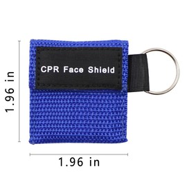 LSIKA-Z 5pcs CPR Face Shield Mask Keychain Ring Emergency Kit CPR Face Shields for First Aid or CPR Training (Blue-5)