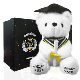 Graduation Bear Gifts for Class of 2026 Graduation Plush, Teddy Bear Stuffed Animal with Cap and Gown College High School Graduation Gifts for Boys & Girls