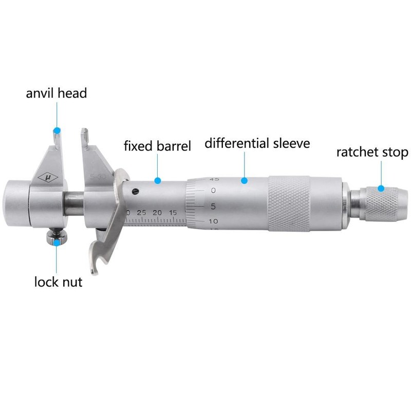 Inside Micrometer Hole Bore Internal Diameter Gage Gauge 5-30mm Range
