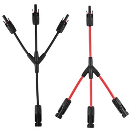URAQT Solar Cable Y Splitter 6 mm² Solar Cable Y3 Solar Cable Waterproof Y Splitter 10AWG Plug & Play Solar Splitter Plug Solar Cable Y Splitter MMF+FFM for Parallel Photovoltaic Connection