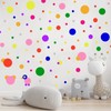 148 Pieces Rainbow Polka Dot Wall Decals Set Peel and