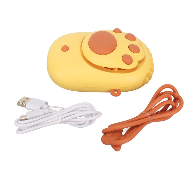 Mini Hanging Neck Fan Cat Paw Shape USB Rechargeable Quiet