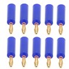 10PCS Banana Plugs 4mm Audio Jack Connector Solderless Six Blade