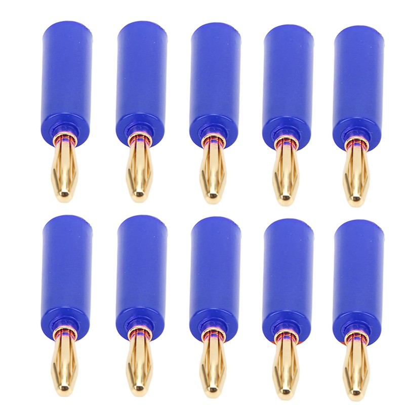 10PCS Banana Plugs 4mm Audio Jack Connector Solderless Six Blade