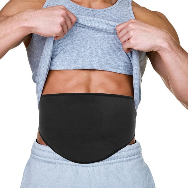 Ostomy Belt Black | Cinturón de soporte para ostomía | Funda para bolsa de ostomía para hombres y mujeres | Deportes y natación, Negro -, X-Large