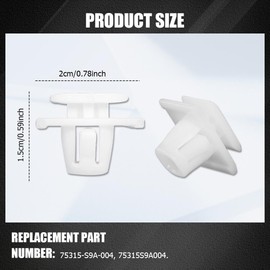 Lyxheth 10PCS Lower Outer Door Weatherstrip Clip, Car Clips, Protective Lower Door Mounting Trim Clips Replacement for 75315-S9A-004 75315S9A004, Door Panel Clips Fit for Honda CR-V 2002-On (10PCS)