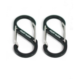 AVANT GARDE Carabiner, Lightweight, Strong, S-Shaped, Double Gate, Mat, Aluminum, Multi-functional, Hook, Hiking, Camping, Fashion, Accessories, Mounting, Black