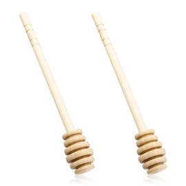 GLADFRESIT 2PCS Honey Stick Sturdy and Durable Rustic Wooden Honey Spoon Kitchen Accessories for Coffee, Honey, Jam, and Milk Tea.