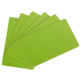 sourcing map 30Pcs Blank PVC Cards Color, CR80 30 Mil Plastic Cards Blank ID Card Waterproof for ID Badge, Credit Cards, Identification Badges, Printer, Green