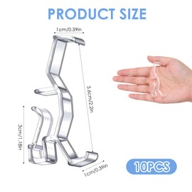 THKO 10pcs Valance Clips, Clear Window Valance Blind Clips Stable Plastic Hidden Clips Easy to Install For Window Valances Window Pelmets