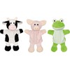 Goki - Hand Puppets Cow Pig Frog - Fabric -