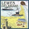 Lewes, Delaware, Nautical Chart (Absorbent Ceramic Coaster, Single, Cork Back,