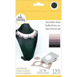 EK Success EK Tools 55-59024 Fau X Leather Basics Punch Material Pack, Acrylic, Multi-Colour, 5.51x8.9x0.2 cm