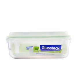 Rectangular Handy Tempered Glass Food Container 4500ml - Glasslock Airtight Anti Spill RP605