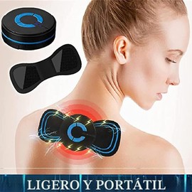 Mini masajeador cervical portátil y electroestimulador muscular con 10 parches