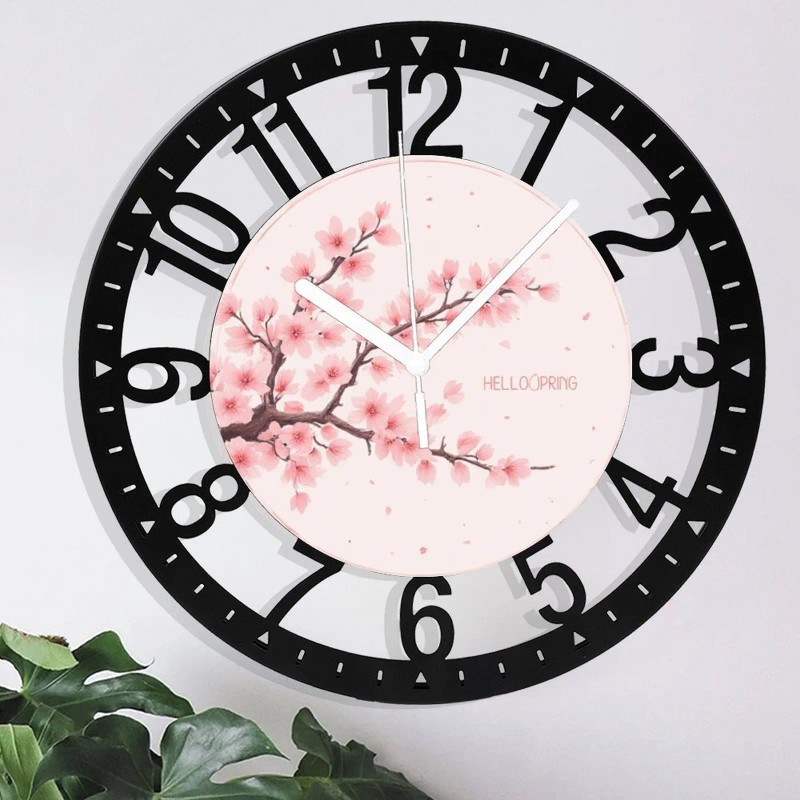 25cm Circular Iron Wall Clock with a Desert Mesassheet size:
