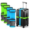 Ninmaofly 4 Pcs Luggage Straps, Adjustable Suitcase Straps, Heavy Duty,