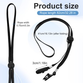 Classicseali Pack of 8 hat band clips, adjustable hat band clips for wind, anti-loss hat band clips, black, hat clips for outdoor activities, boating, fishing, camping, hiking