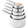 Stainless Steel Measuring Cups, Laxinis world 5 Piece Stackable Measuring