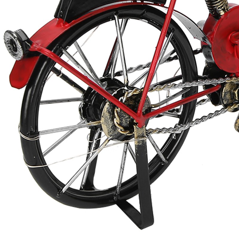Red Mini Modern Bicycle Model Artwork Home Shop Decoration Ornament