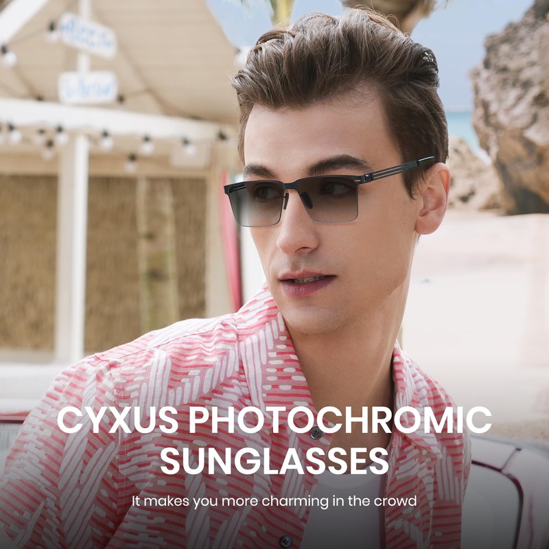 Cyxus Photochromic Glasses for Men Women UV Protection with Blue