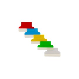 Avery Insertable Self-Adhesive Tabs with Printable Inserts, 1", Permanent Adhesive, Assorted (Blue, Clear, Green, Red and Yellow), Pack of 25 Index Tabs (16219)