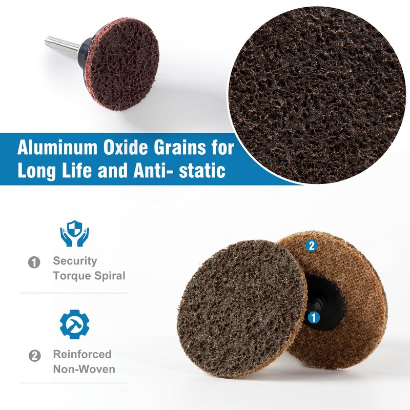 S SATC 25Pcs Coarse Sanding Disc 3 Inch Quick Change