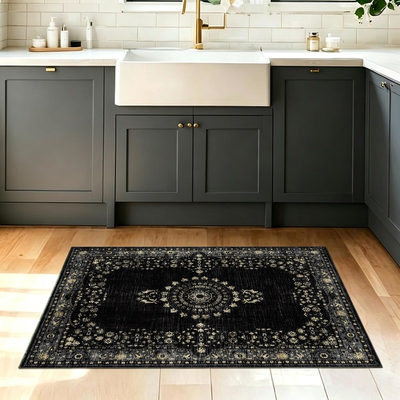 Small Area Rug 2x3 Ft Door Mat Machine Washable Kitchen