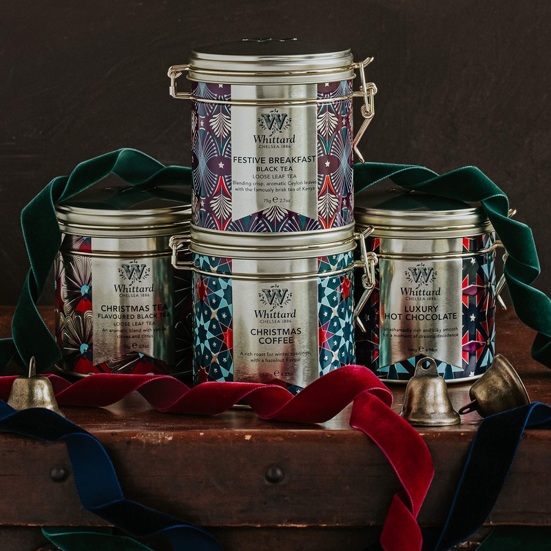 Whittard of Chelsea - Christmas Coffee Clip Top Tin -