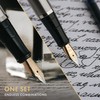 Wordsworth & Black Fountain Pen Set,18K Gilded Medium and Extra