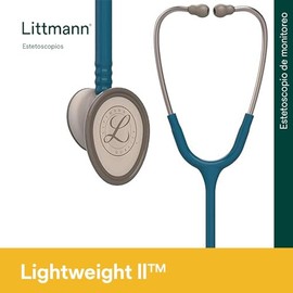 3M Littmann Estetoscopio Lightweight II SE, Manguera Color Azul Caribe (Modelo 2452)