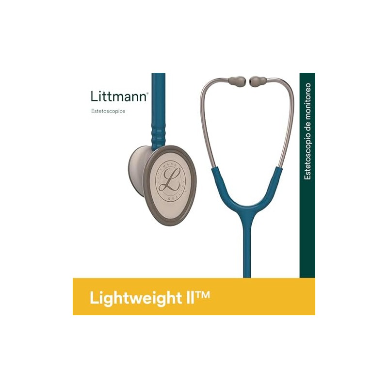 3M Littmann Estetoscopio Lightweight II SE, Manguera Color Azul Caribe
