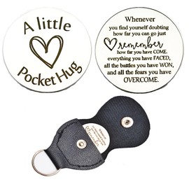 RFTWXHPN Pocket Hug Keychain for Women Men Whenever Doubting, Inspirational Gifts, Unisex-Adults, Neutral