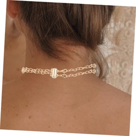 STOBOK 4pcs Magnetic Necklace Clasp Necklace Connector for Multi-Strand Jewelry Making Lightweight and Chic Design for Layering and Bracelets