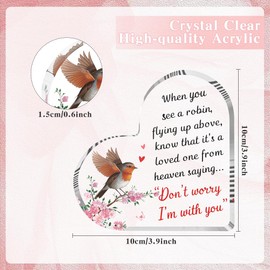 Robin Gifts Robin Memorial Plaques Robin Ornaments Remembrance Plaque Memory Gifts For Lost Ones Memorial Gifts For Loved Ones Bereavement Remembrance Gifts For Loss Of Mum Dad Grandma Grandpa Friend