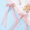 CustomyLife 2Pcs Pink Lace Hair Bows Cute Coquette Bow Clips
