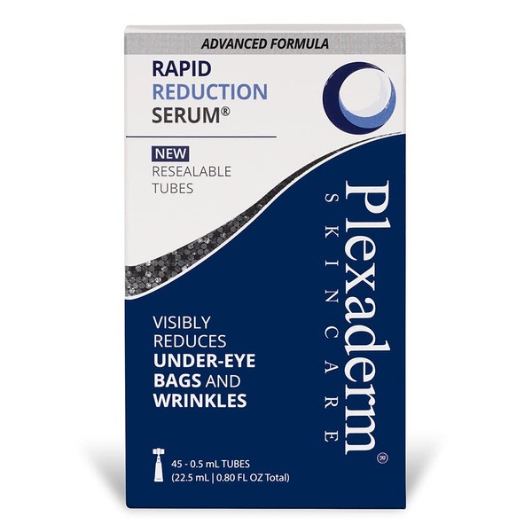 Plexaderm Rapid Reduction Eye Serum - Advanced Formula - Anti Aging Serum Visibly Reduces Under-Eye Bags, Wrinkles, Dark Circles, Fine Lines & Crow's Feet Instantly - Instant Wrinkle Remover for Face (0.76 Fl Oz)