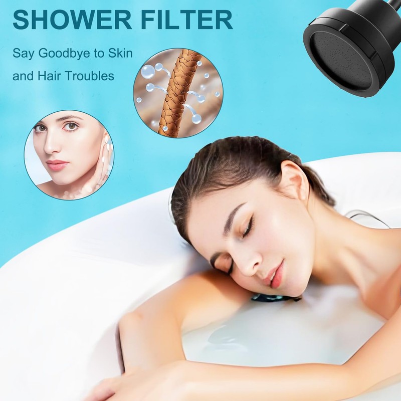 HODSEUKIN Shower Head Replacement Filter Cartridge - Compatible with Eskiin