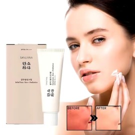 SANLIVNA - Bloqueador solar facial SPF50+ Arroz orgánico Refrescante No graso Hidratante Protector solar anti-UV Impermeable y resistente al sudor