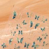 FNANJWQ 5D Embossed Butterfly Nail Stickers, 3Pcs Green Nail Stickers