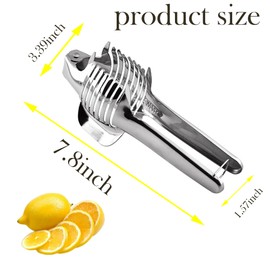 Little Syohe stainless steel Lemon Slicer, Fruit Slicer, Tomato Slicer cutter, Egg cutter Slicer, Onion Slicer Potato Slicer, Lemon Slicer Tool