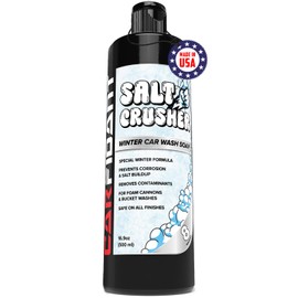 Carfidant Salt Crusher - Car Wash Soap for Salt and Grime Removal - Thick Snow Foam Formula - Prevents Corrosion, Gently Cleanse and Eliminate Dirt - Shampoo Works with Foaming Cannon or Bucket - 16oz