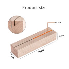 Werownsgso Pack of 20 Wooden Place Card Holders, Menu Card Holder, Wooden Place Card Holder, Postcard Holder, Photo Holder for Weddings, Banquets and Parties, Birthdays (10 x 3 x 2 cm)