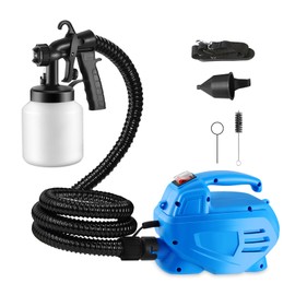 Paint Sprayer,650W HVLP Electric Spray Paint Gun with 4.9 FT Airhose&3 Spraying Patterns, 800ml High Capacity Spray Gun Easy to Clean for Cabinets, Fence, Garden Chairs, Furniture, Walls etc.