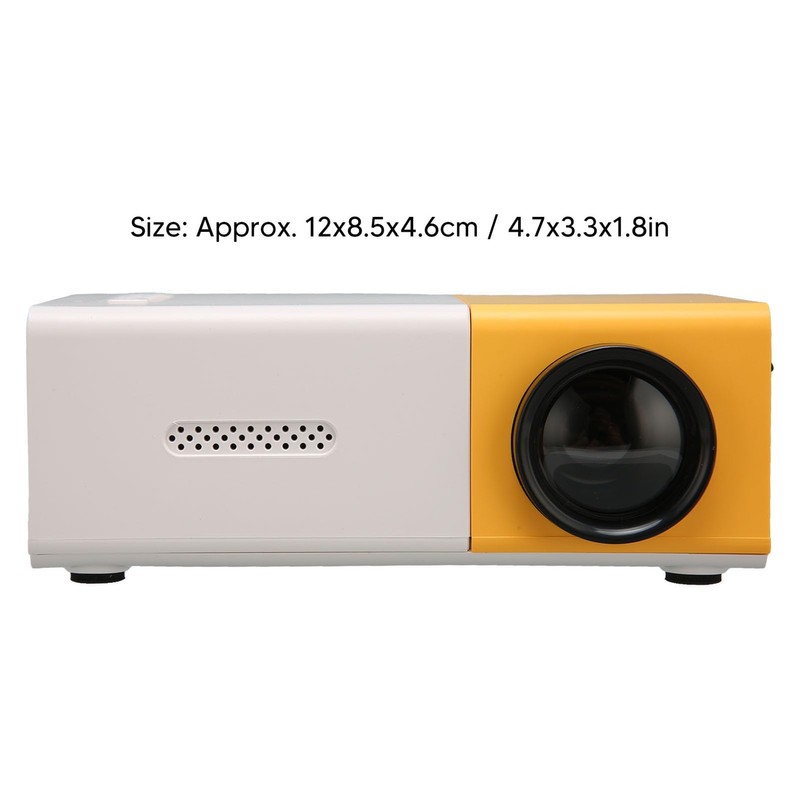Mini Portable Movie Projector HD 1080P HiFi 200 Lm, Compact