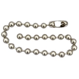 DragonWeave 13mm Extra Large Silver Steel Ball Chain Mens Necklace with Durable Protective Finish - 40 inches